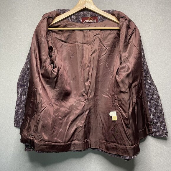 Vintage Jordache Womens Tweed Blazer Size 14 - Picture 3 of 11